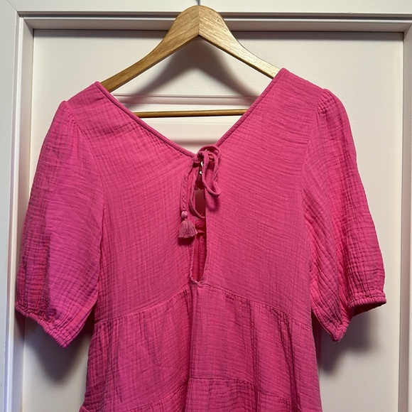 Pink aerie dress with puff sleeves - Picture 5 of 5